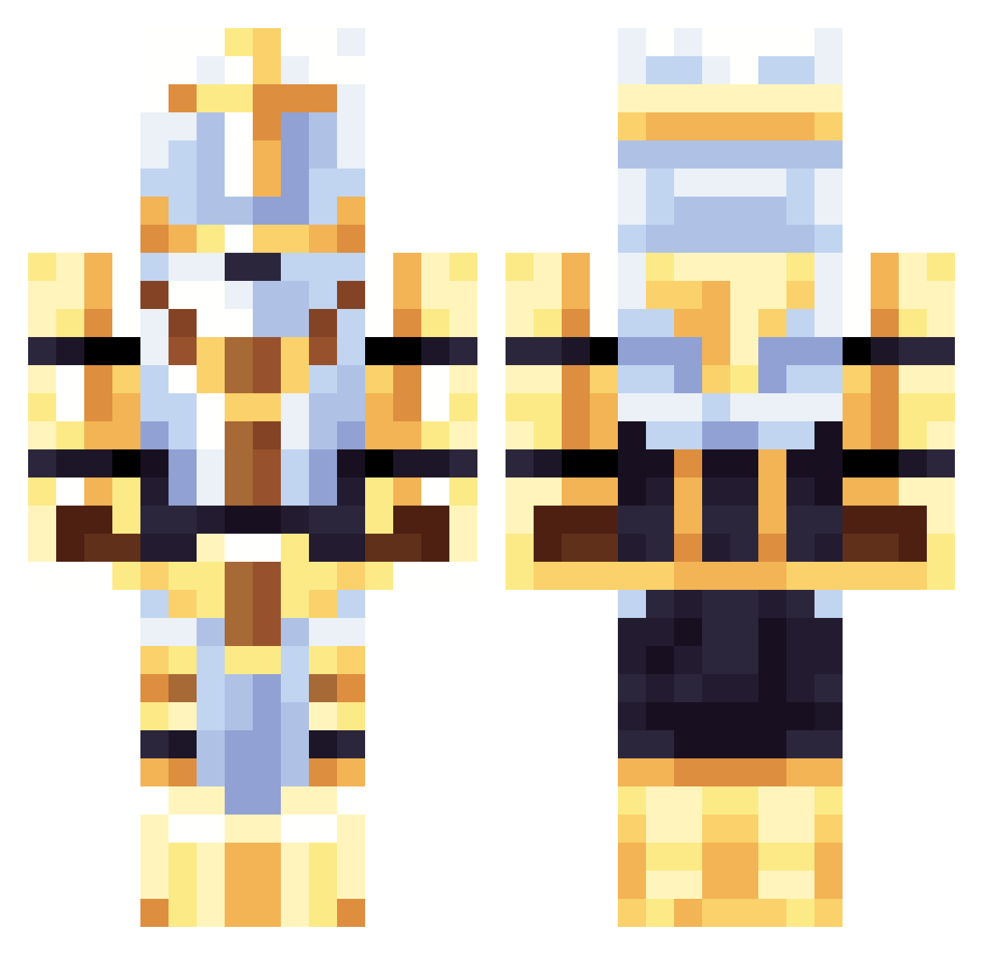 The_white_demon Minecraft skin, front and back view