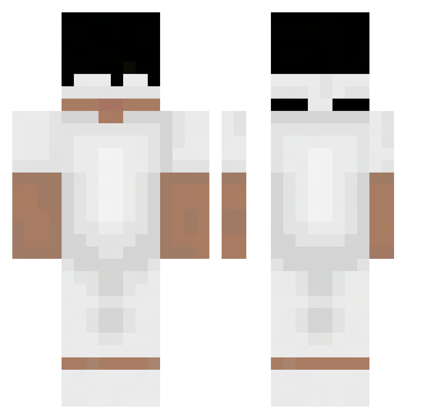 Zimbabuuu Minecraft skin, front and back view