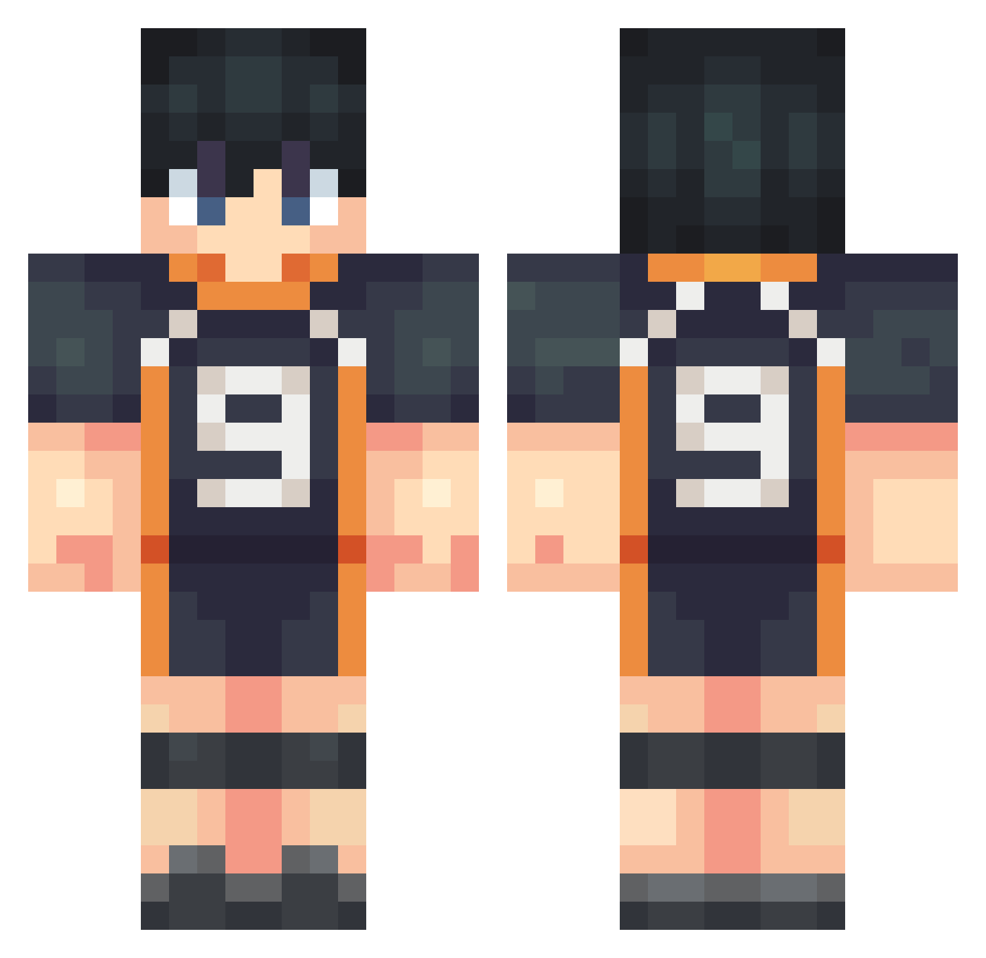 Brandonzin Minecraft skin, front and back view