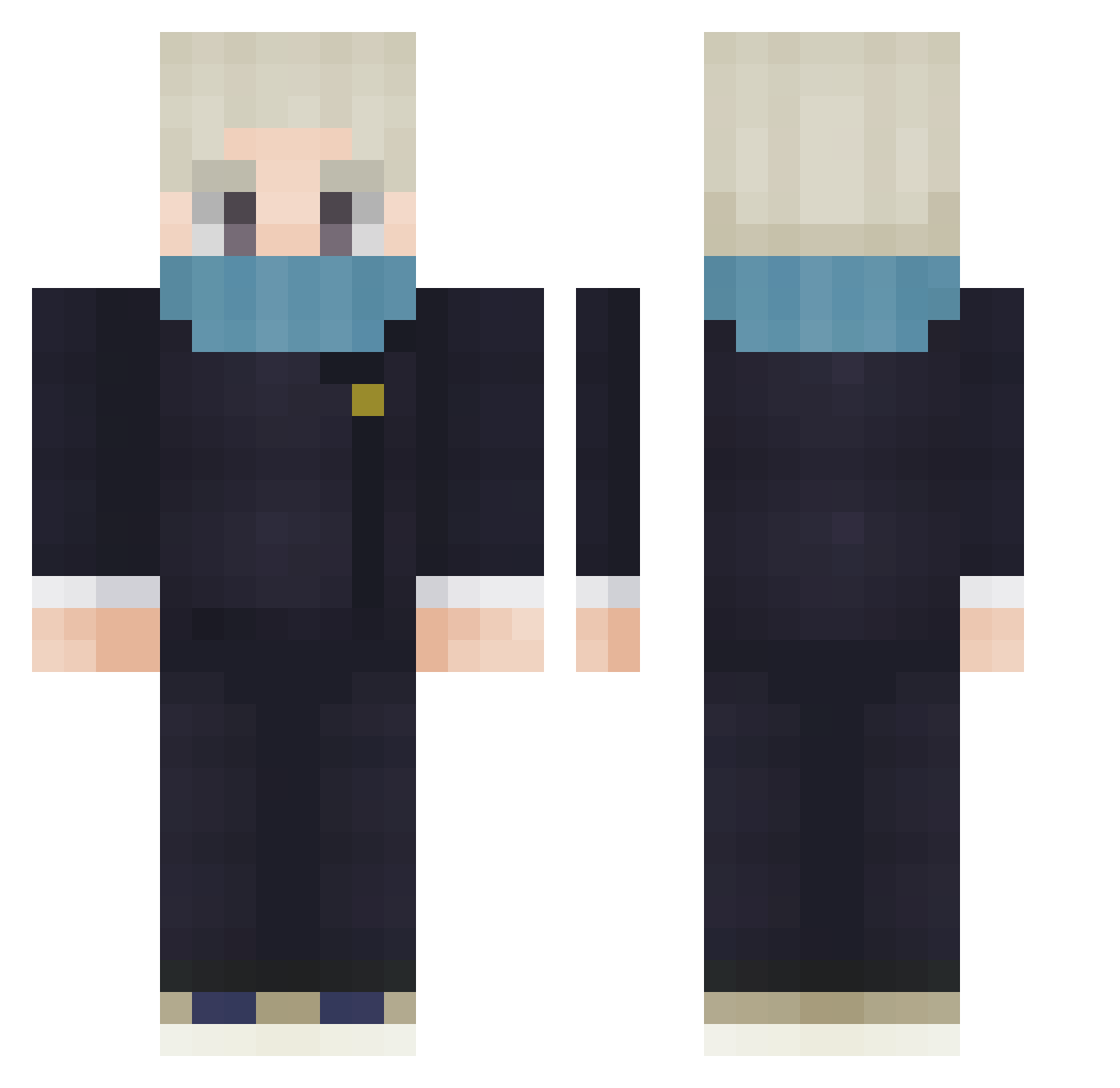 Awonn Minecraft skin, front and back view