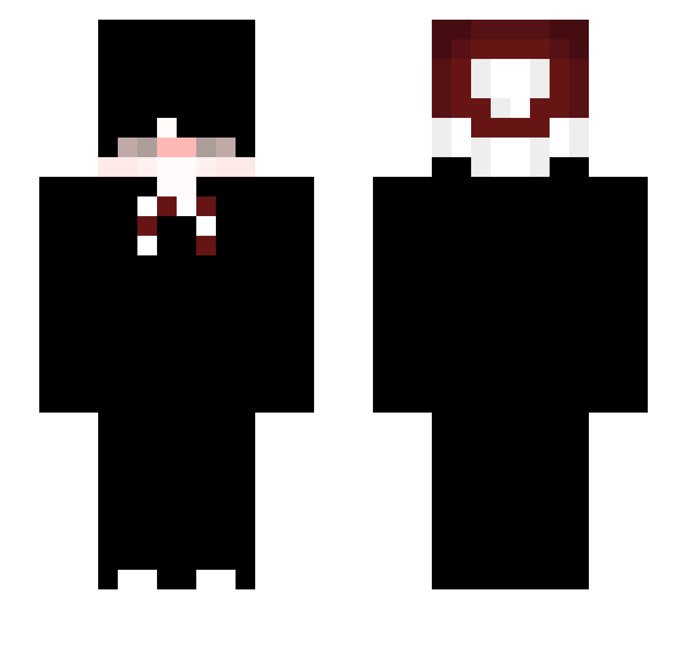 xiiRe Minecraft skin, front and back view