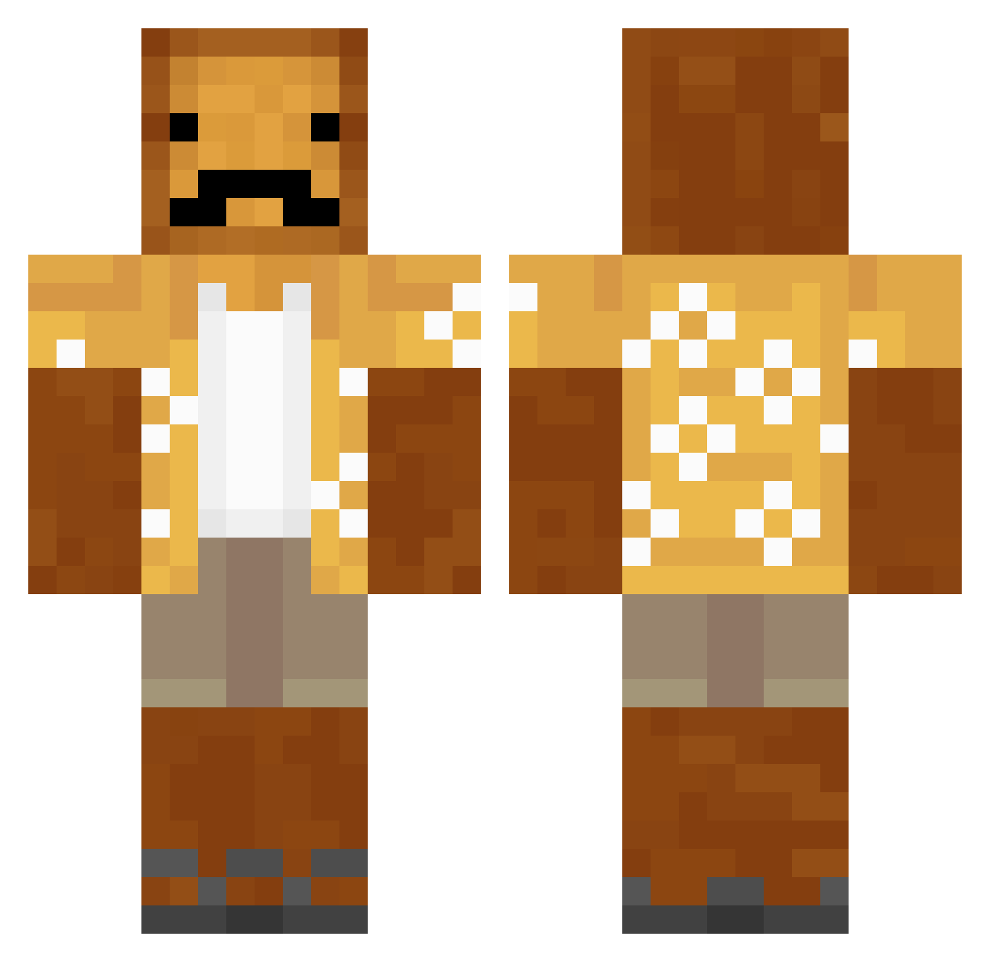 MrBread202 Minecraft skin, front and back view