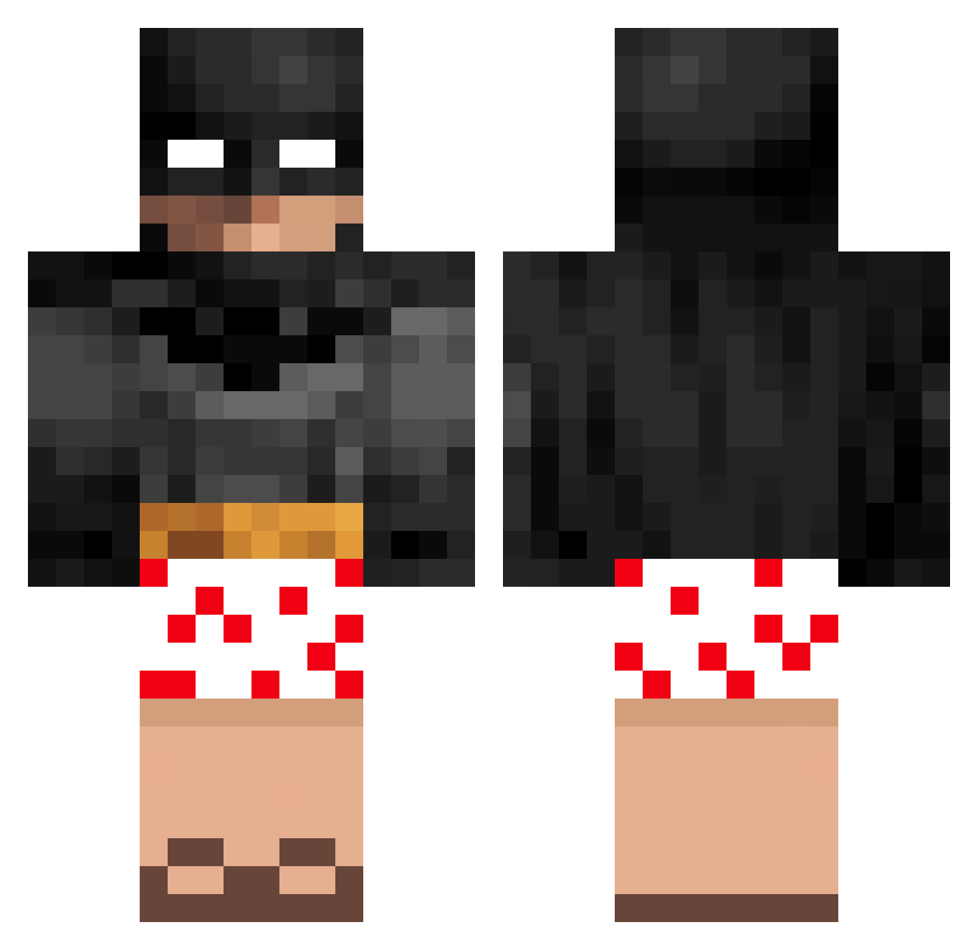 FasolkaSamuraj Minecraft skin, front and back view