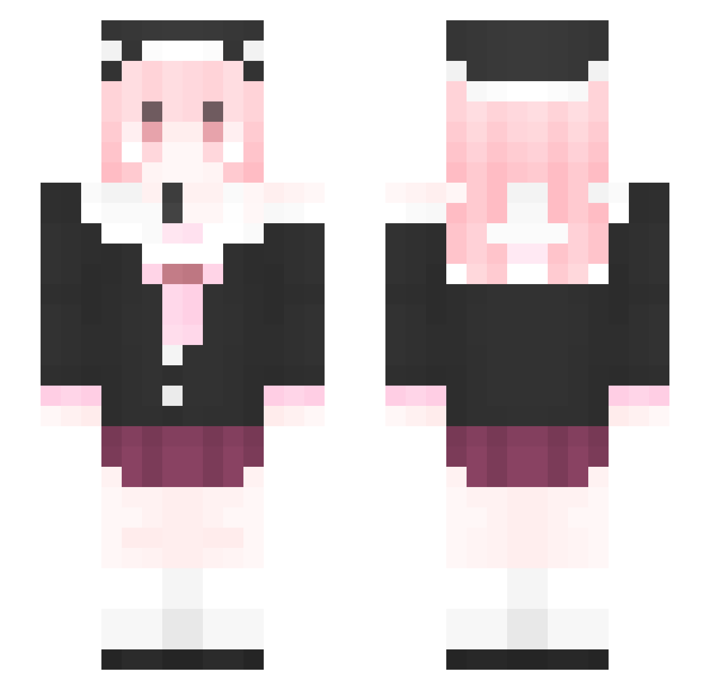 NannanAWAnn Minecraft skin, front and back view