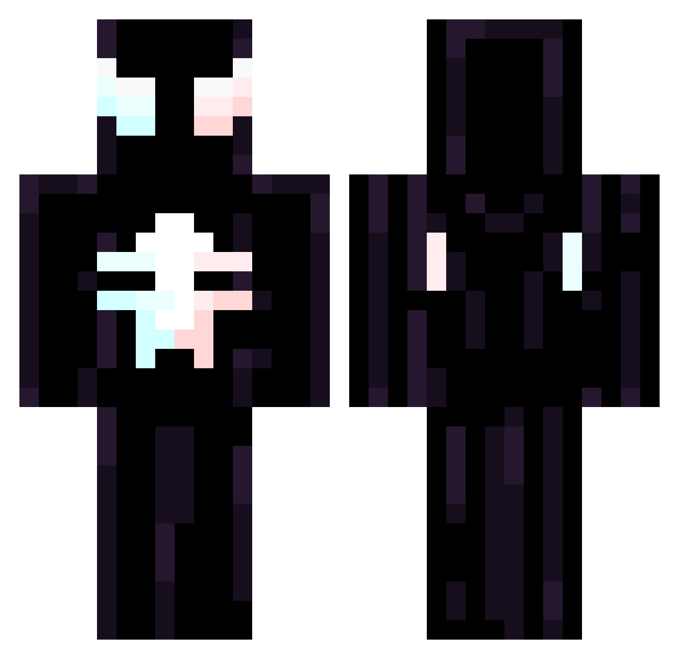 1kodan Minecraft skin, front and back view