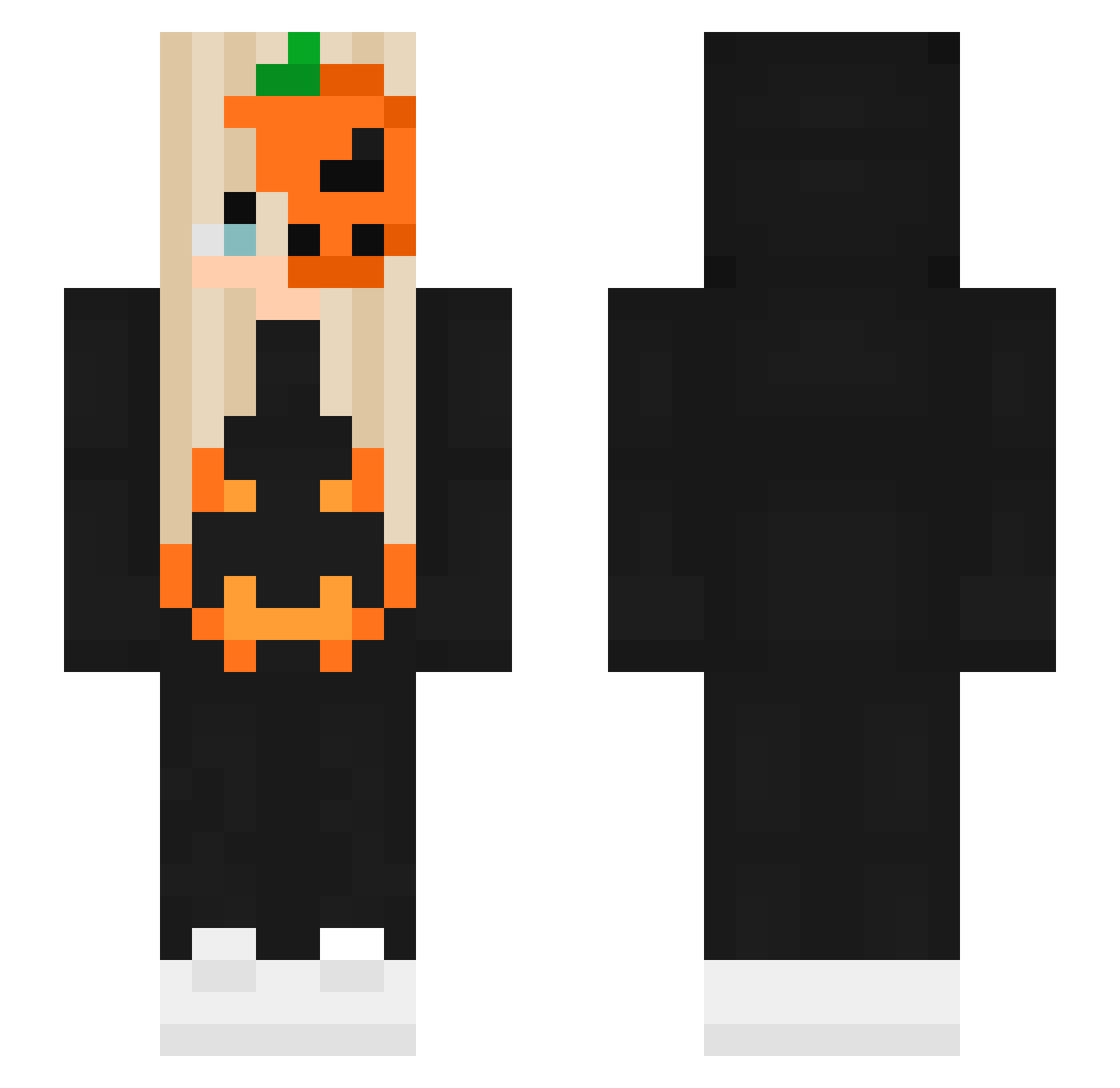 GhostoFBU Minecraft skin, front and back view