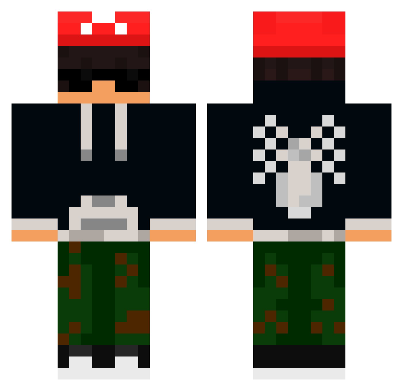 MisteryonReborn Minecraft skin, front and back view