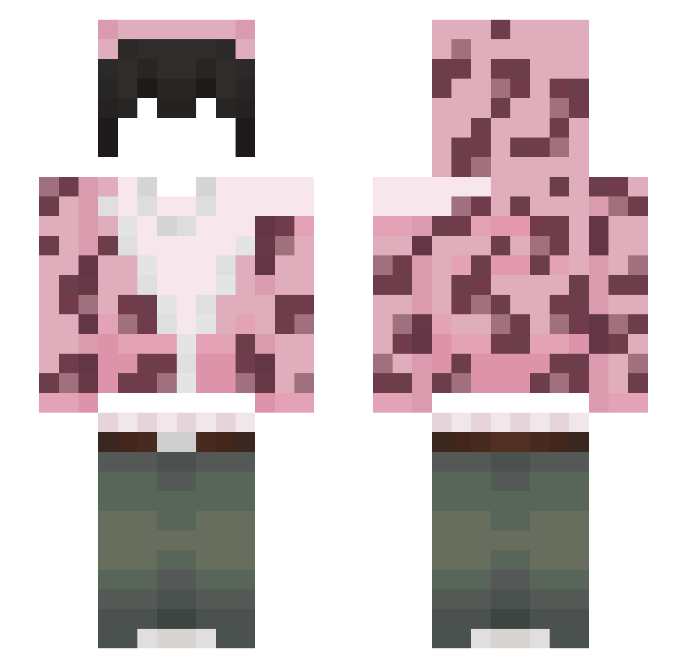 purpleswg Minecraft skin, front and back view