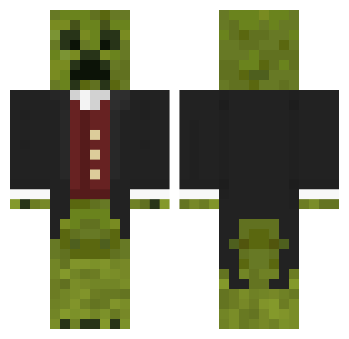 spitzenburg Minecraft skin, front and back view