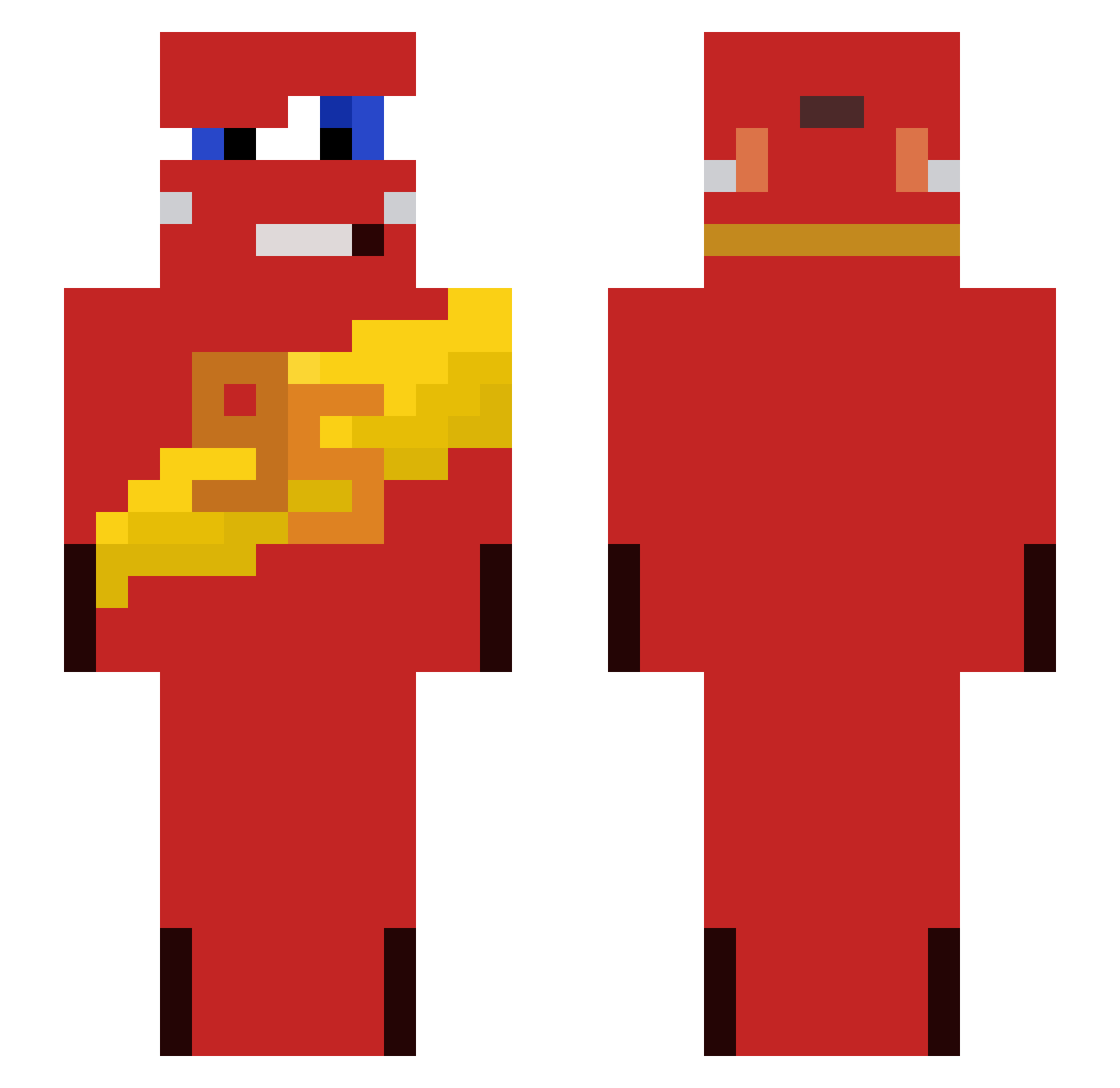 Neutralization Minecraft skin, front and back view