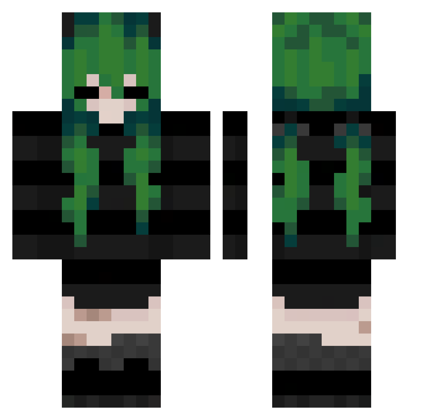 ZuzuEmi Minecraft skin, front and back view