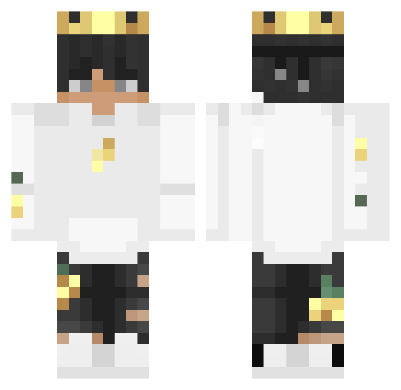 Kafie______ Minecraft skin, front and back view