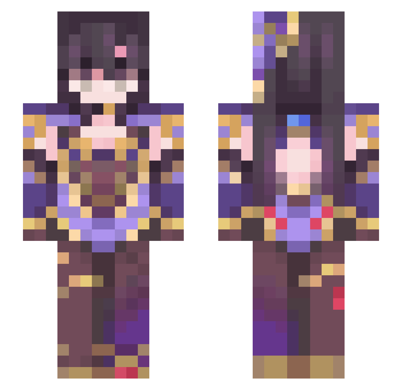 Slota_Janko Minecraft skin, front and back view