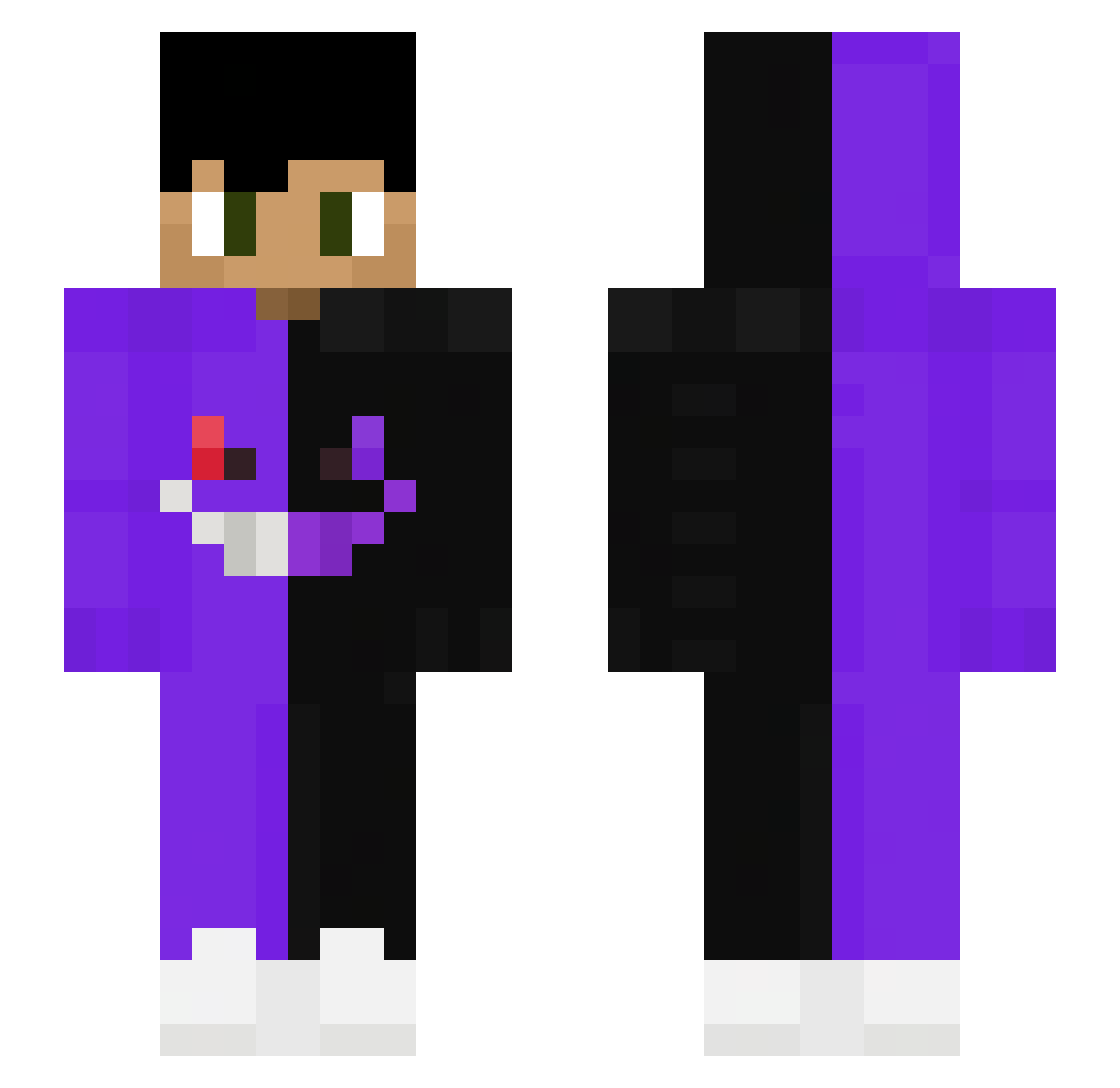 Teison10 Minecraft skin, front and back view