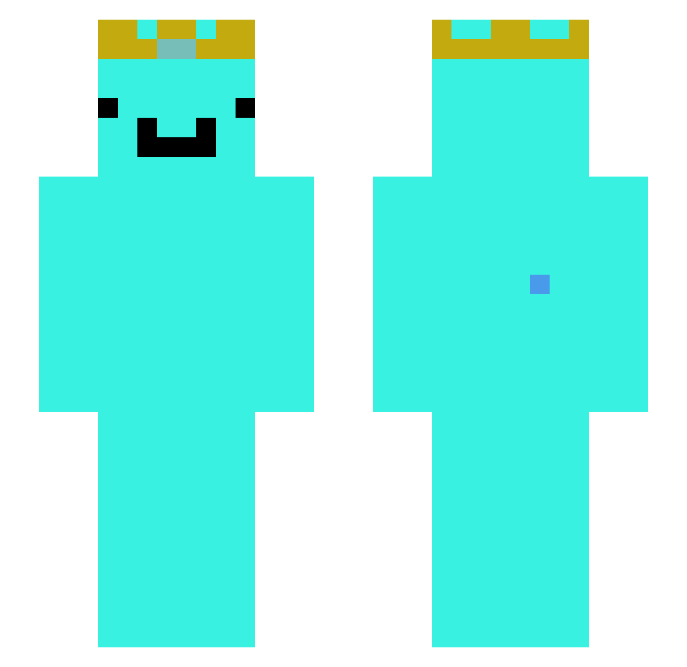 Maxx_x3 Minecraft skin, front and back view