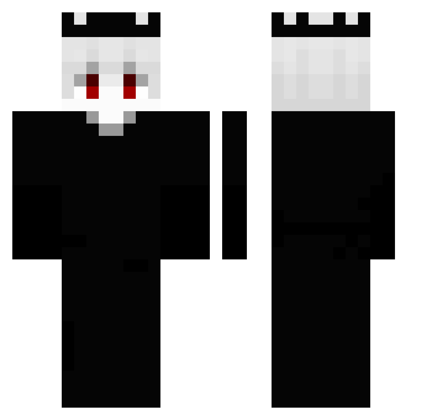TheKarolWojtyla Minecraft skin, front and back view