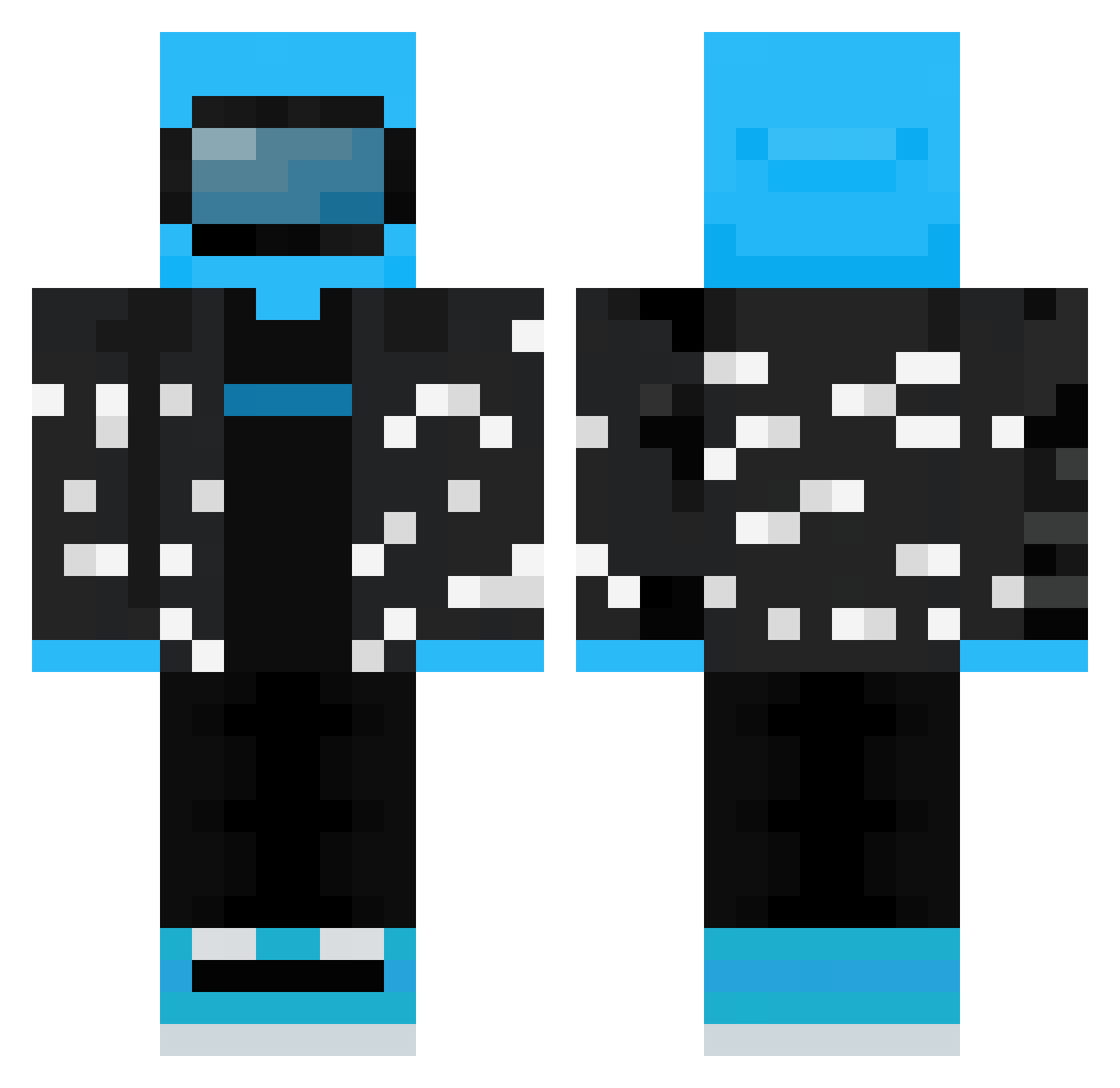 MLTDecoy Minecraft skin, front and back view