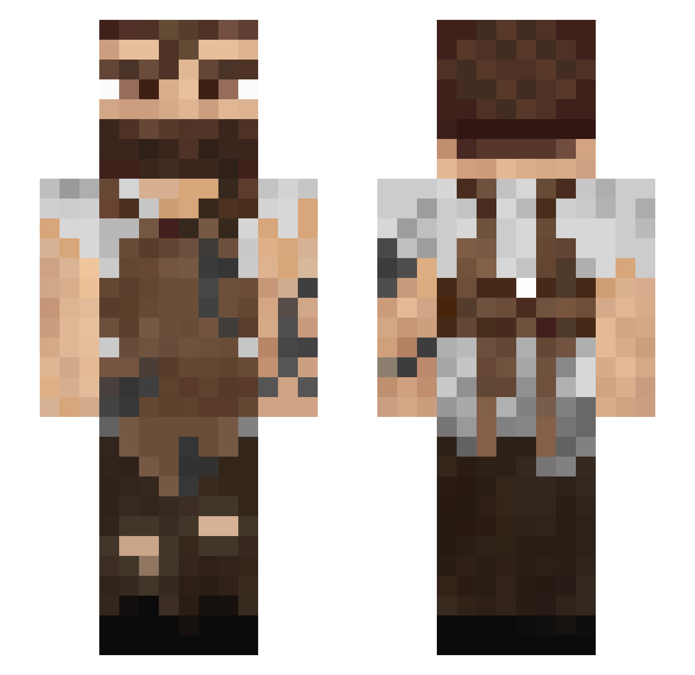 I_am_Wanex Minecraft skin, front and back view