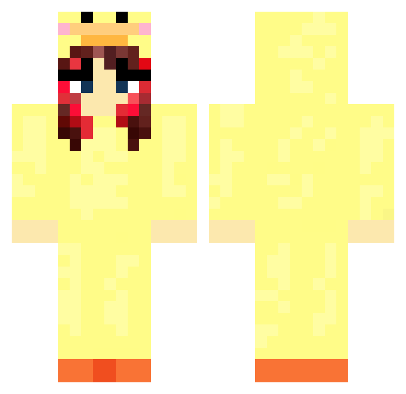 ogniomir Minecraft skin, front and back view