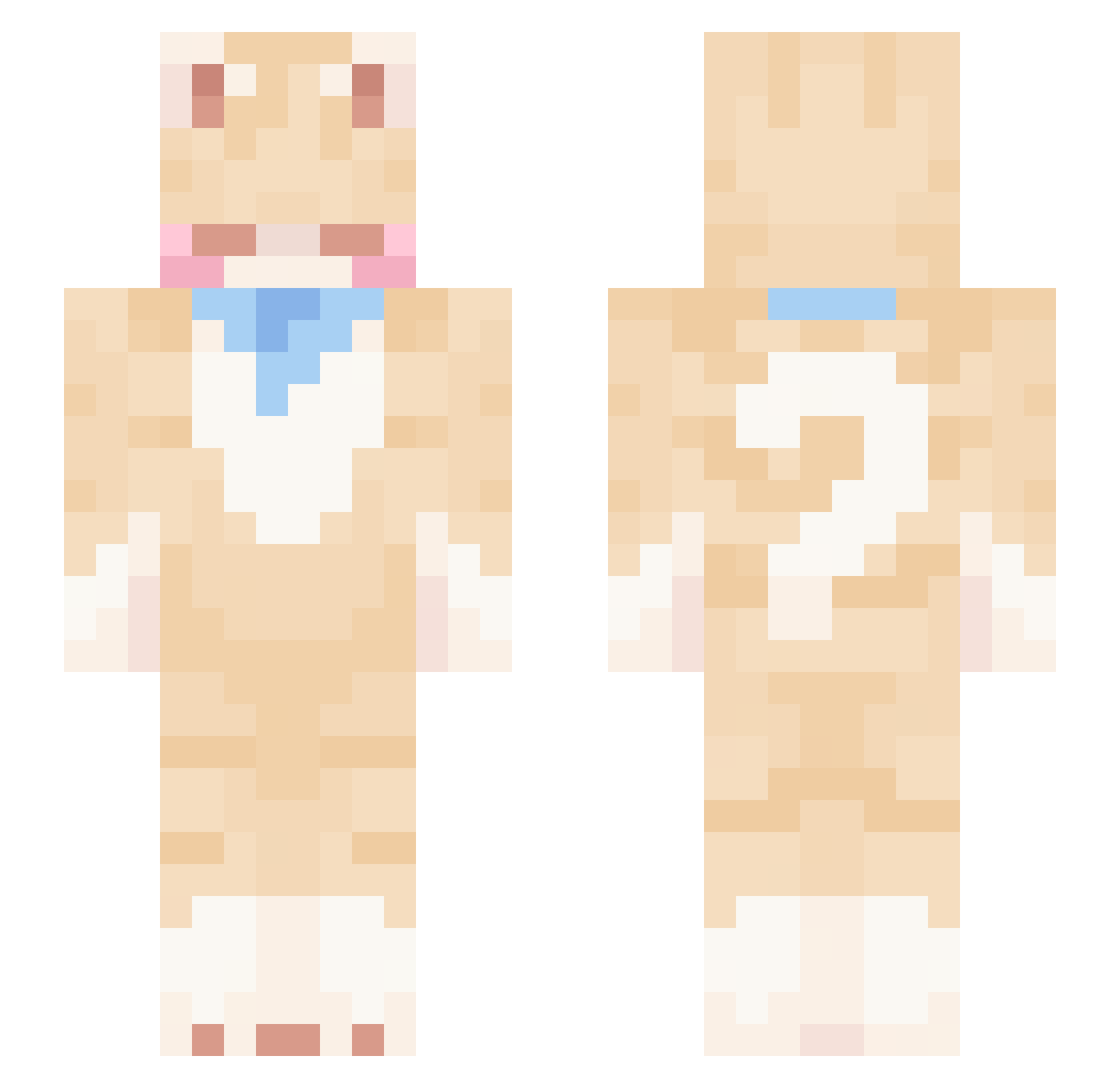 roseola Minecraft skin, front and back view