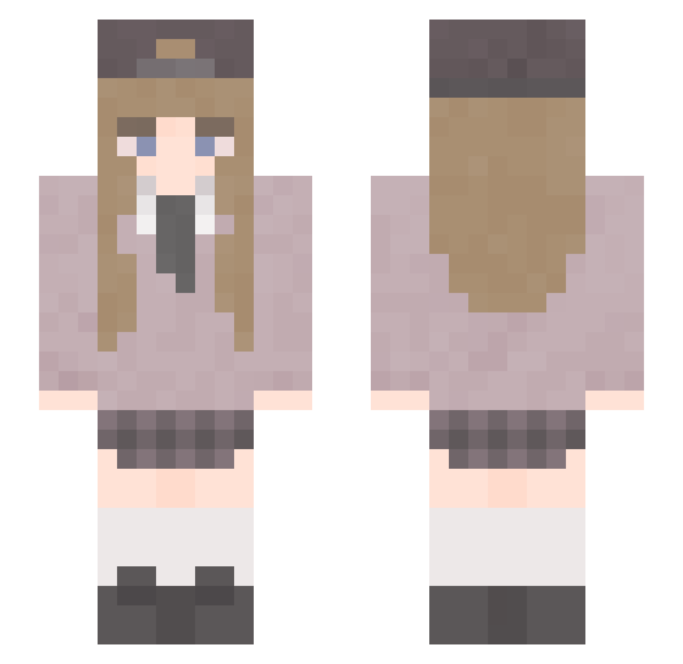 Tu_rystal Minecraft skin, front and back view