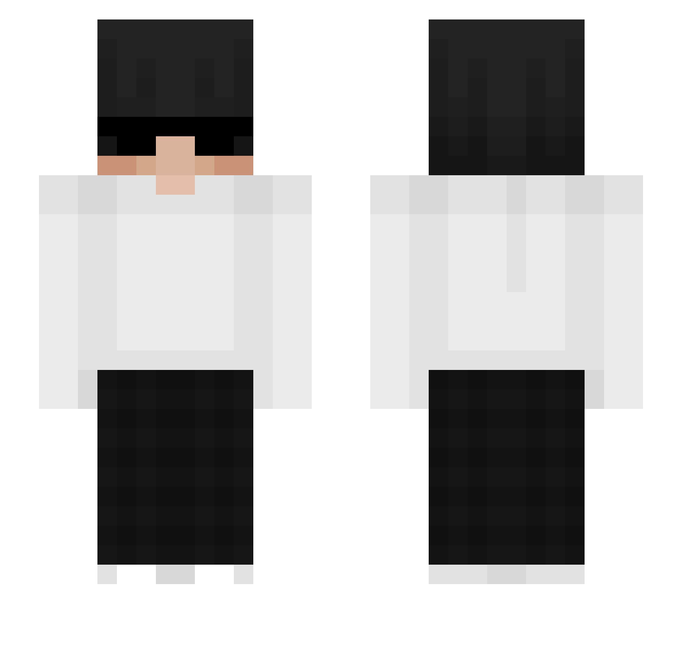 Zerxayy Minecraft skin, front and back view