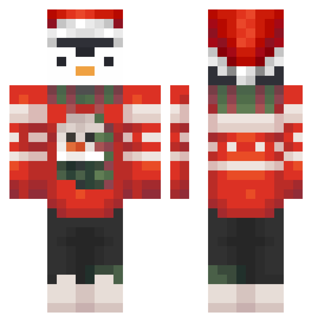 AffirmedCloth17 Minecraft skin, front and back view