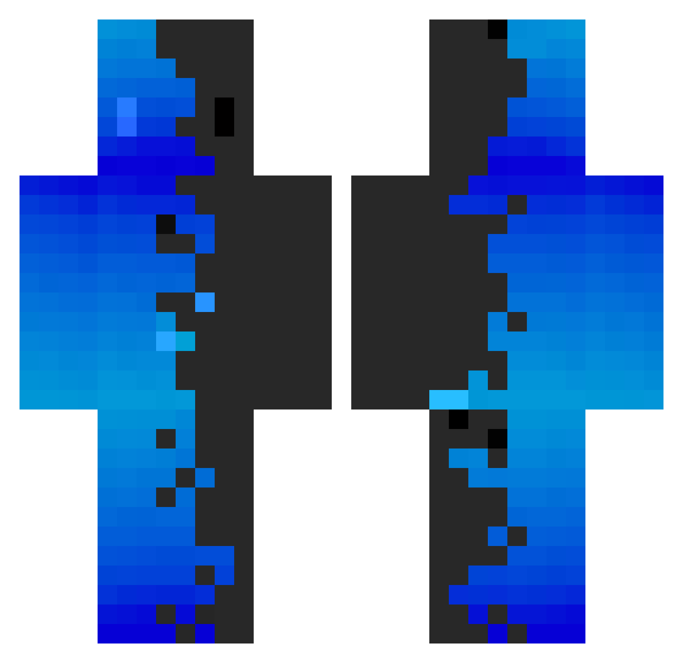 Meteor18891 Minecraft skin, front and back view