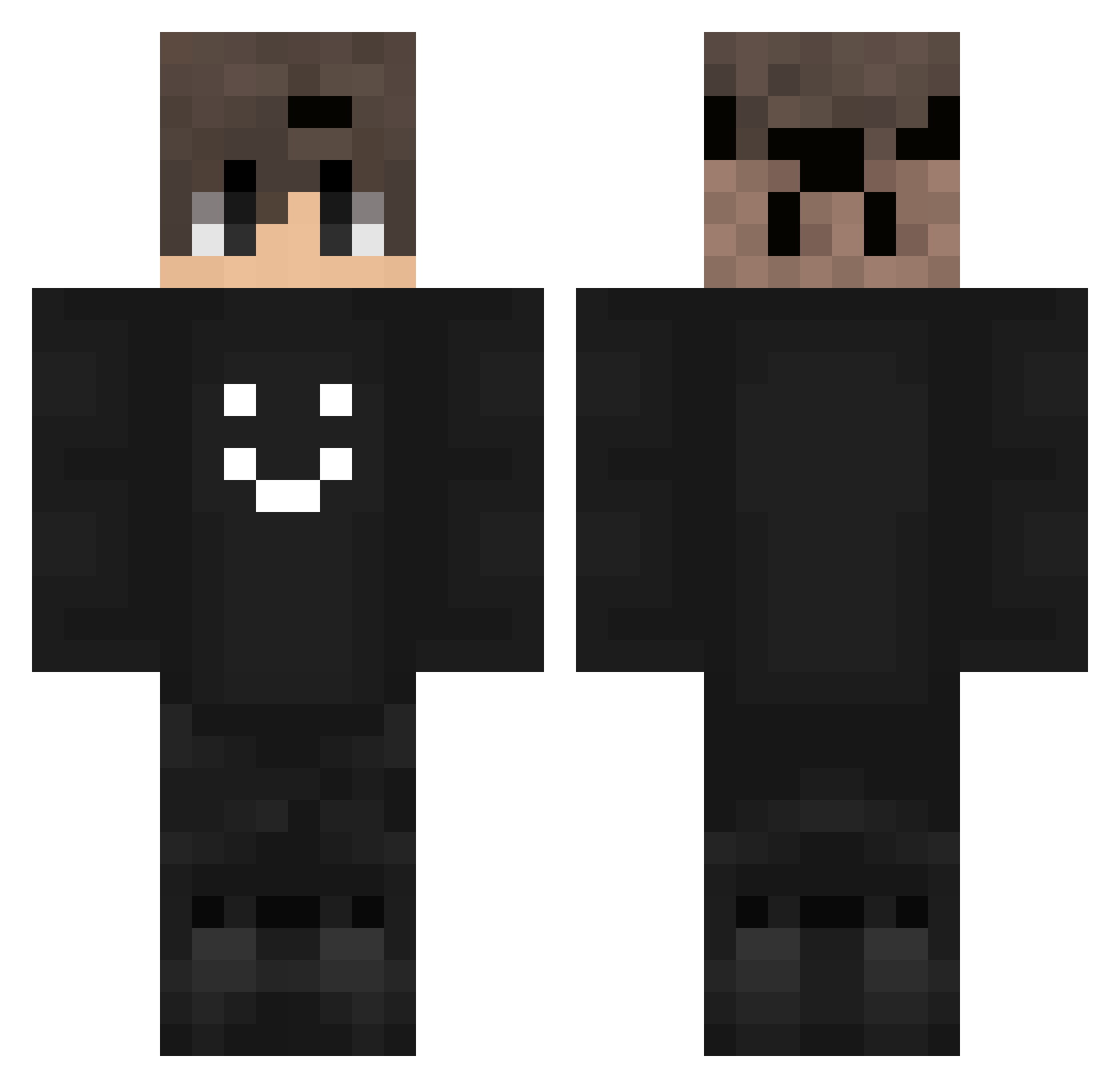 xIsoStrafee Minecraft skin, front and back view