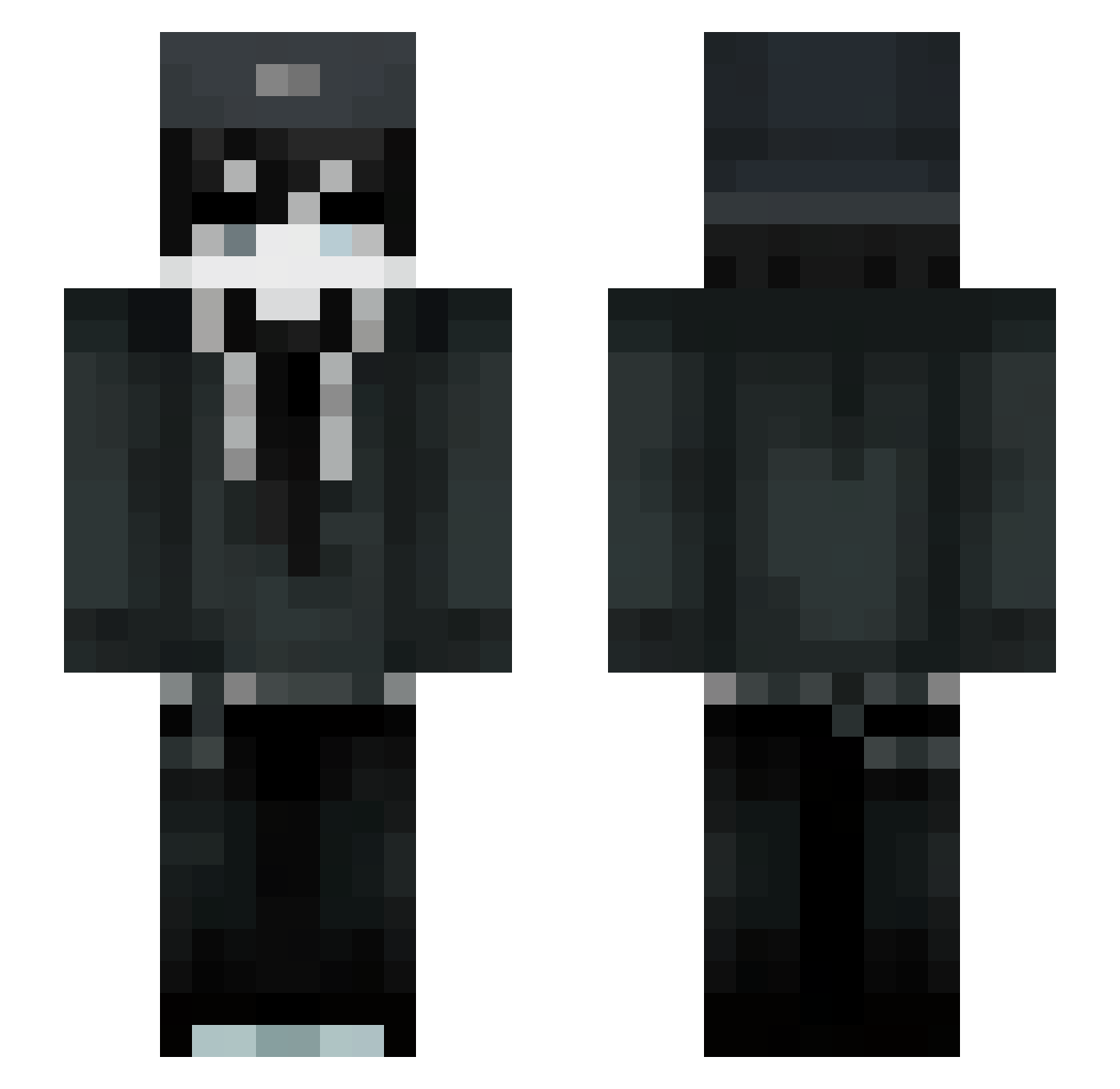 ZephyrDusk Minecraft skin, front and back view