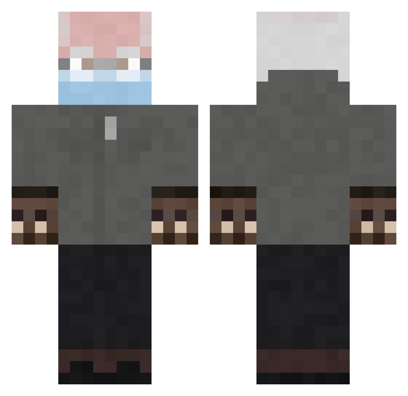 imightbelost Minecraft skin, front and back view