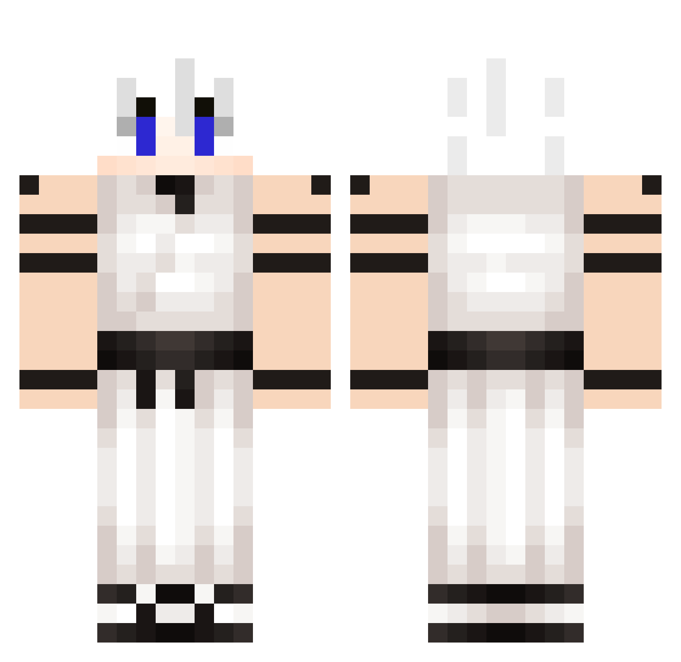 Its_Manatsu Minecraft skin, front and back view