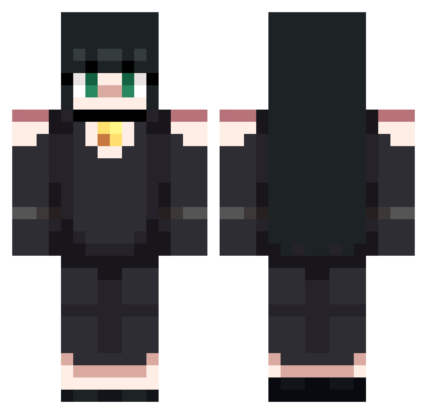 Jhoozzzz Minecraft skin, front and back view