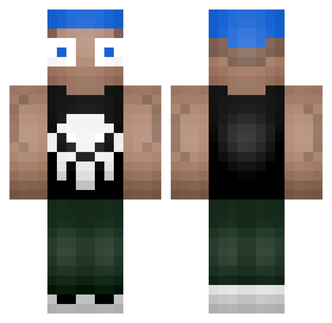 Nitro123_ Minecraft skin, front and back view