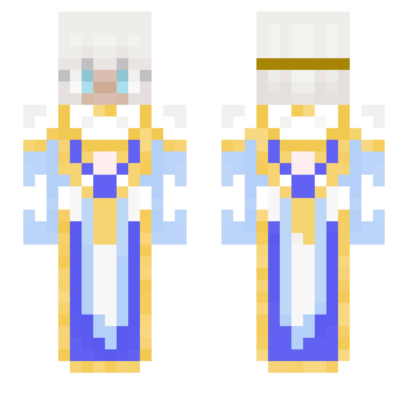 zladwau Minecraft skin, front and back view
