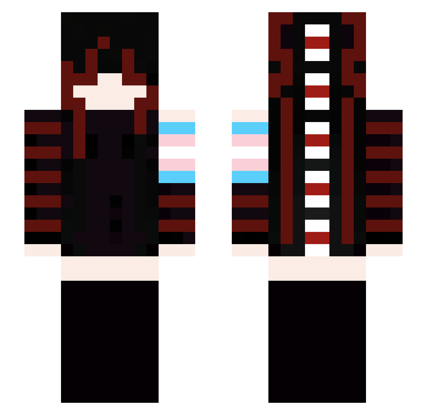 m1styc_webb Minecraft skin, front and back view