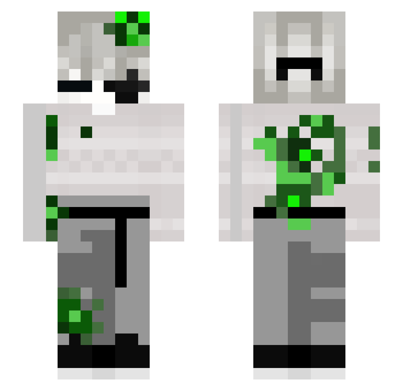 j3mm Minecraft skin, front and back view