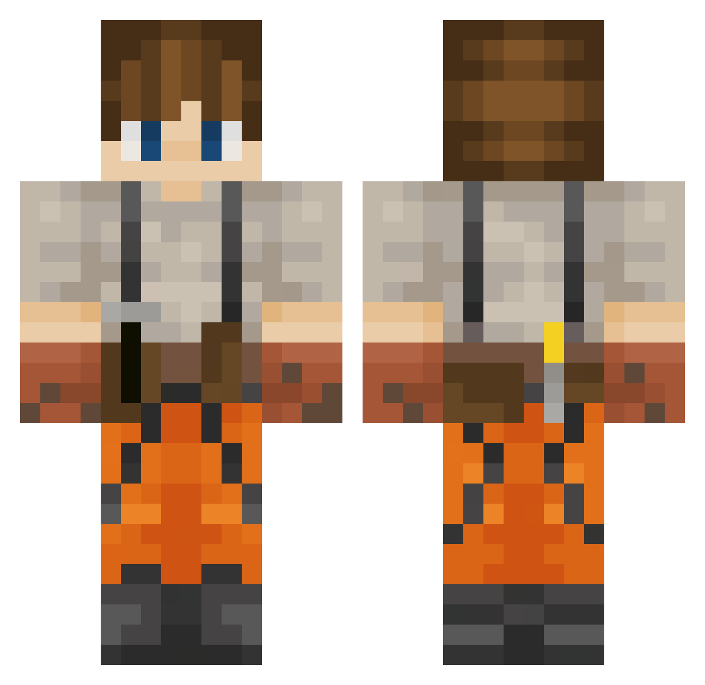 ThatMT Minecraft skin, front and back view