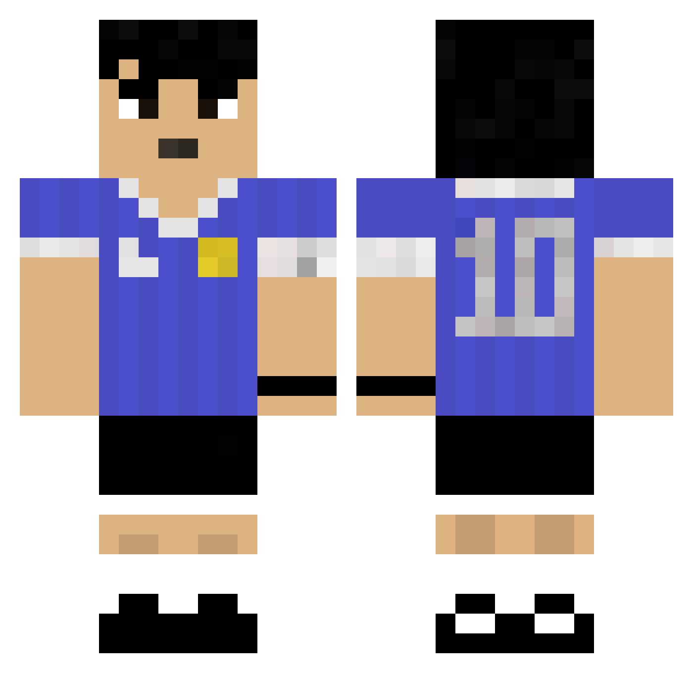 alcivarx17 Minecraft skin, front and back view