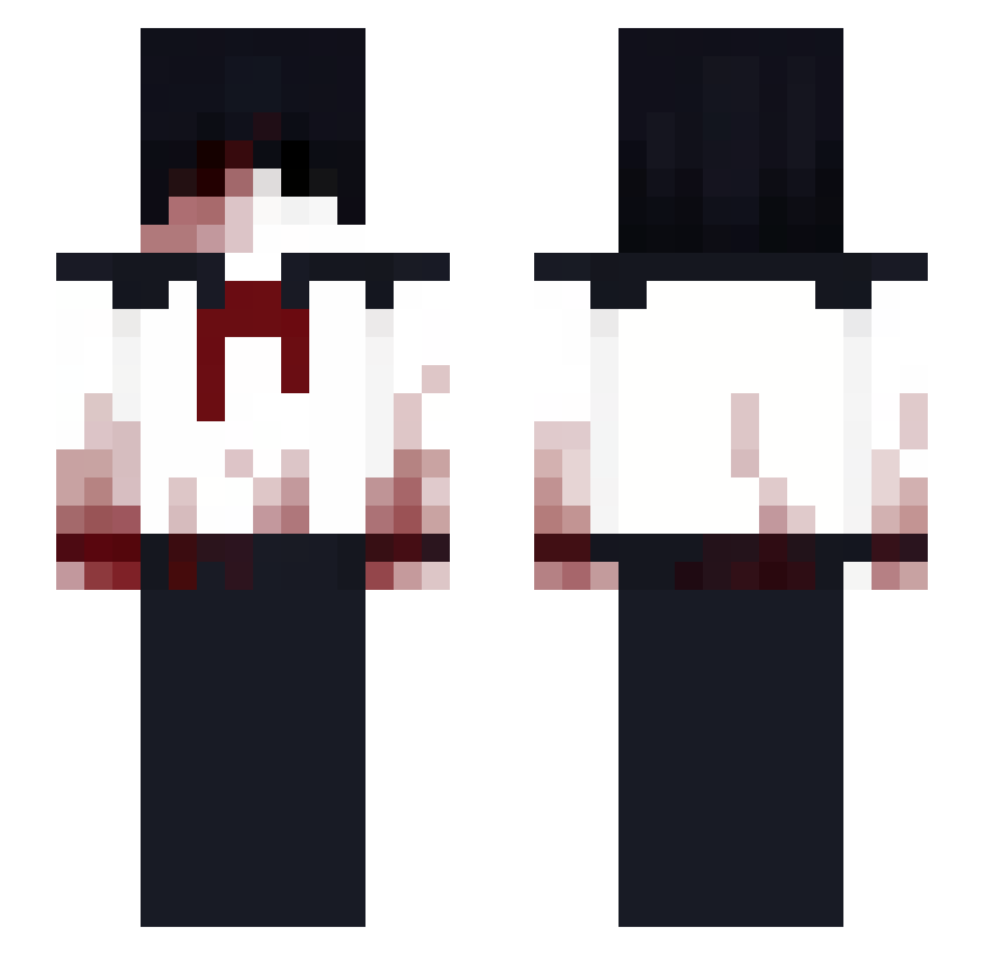 helli Minecraft skin, front and back view