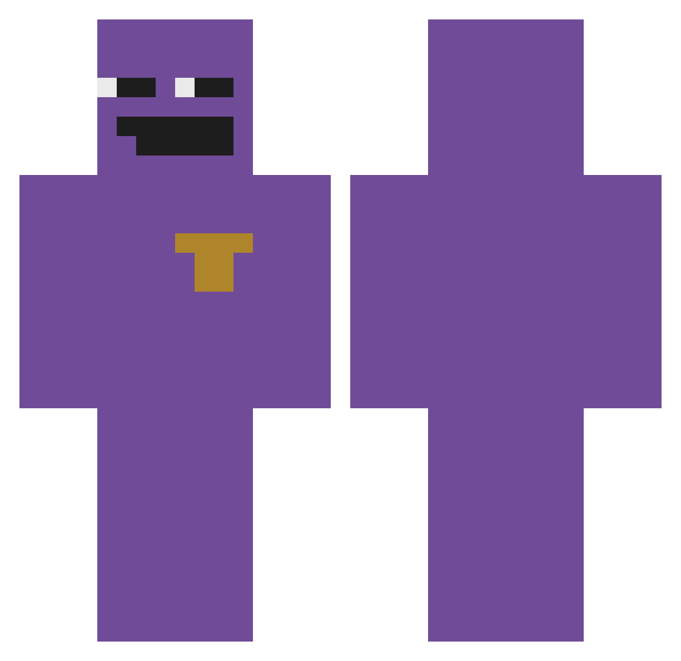 SamCaron55 Minecraft skin, front and back view