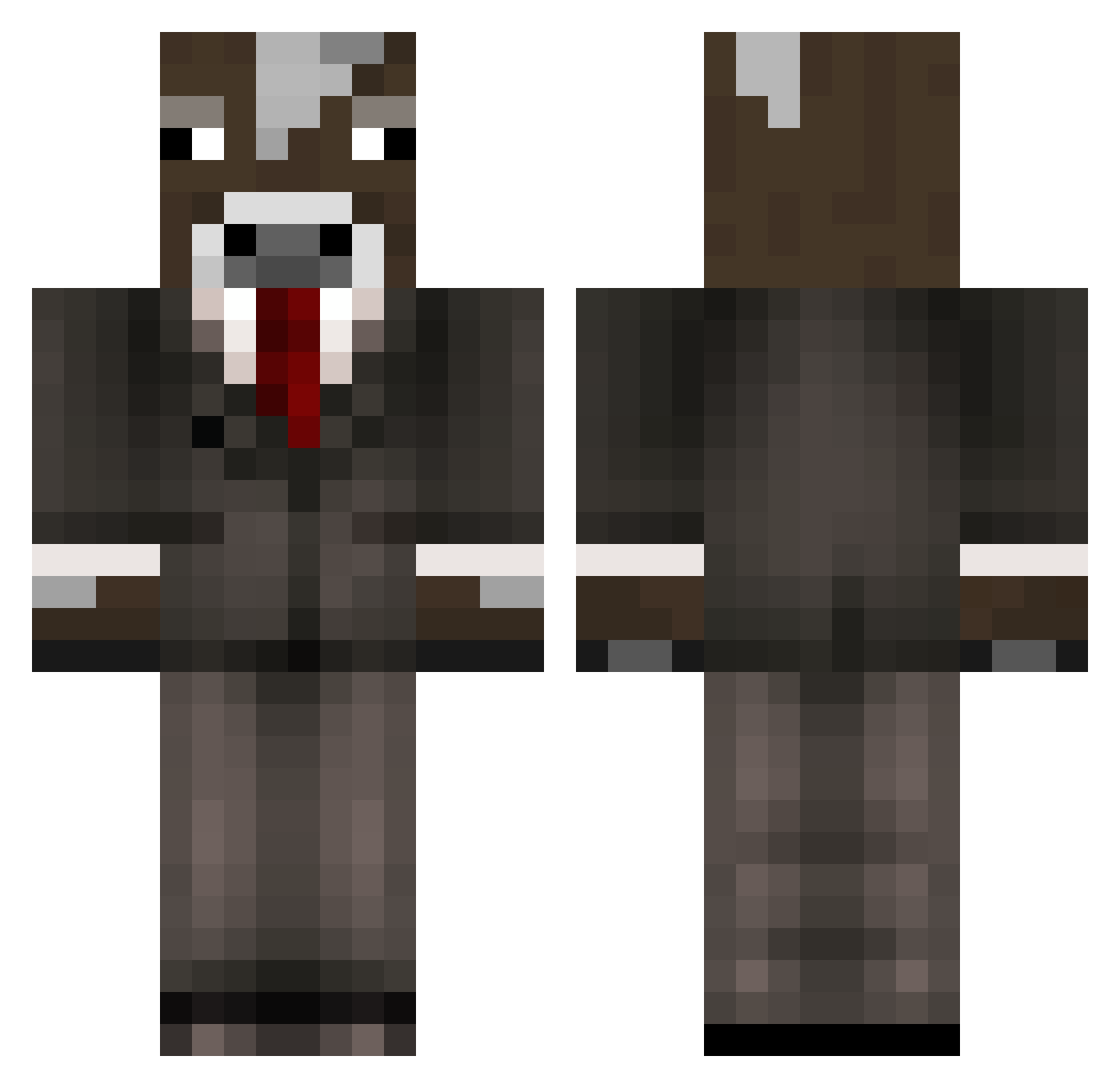 YaGabbaDo Minecraft skin, front and back view