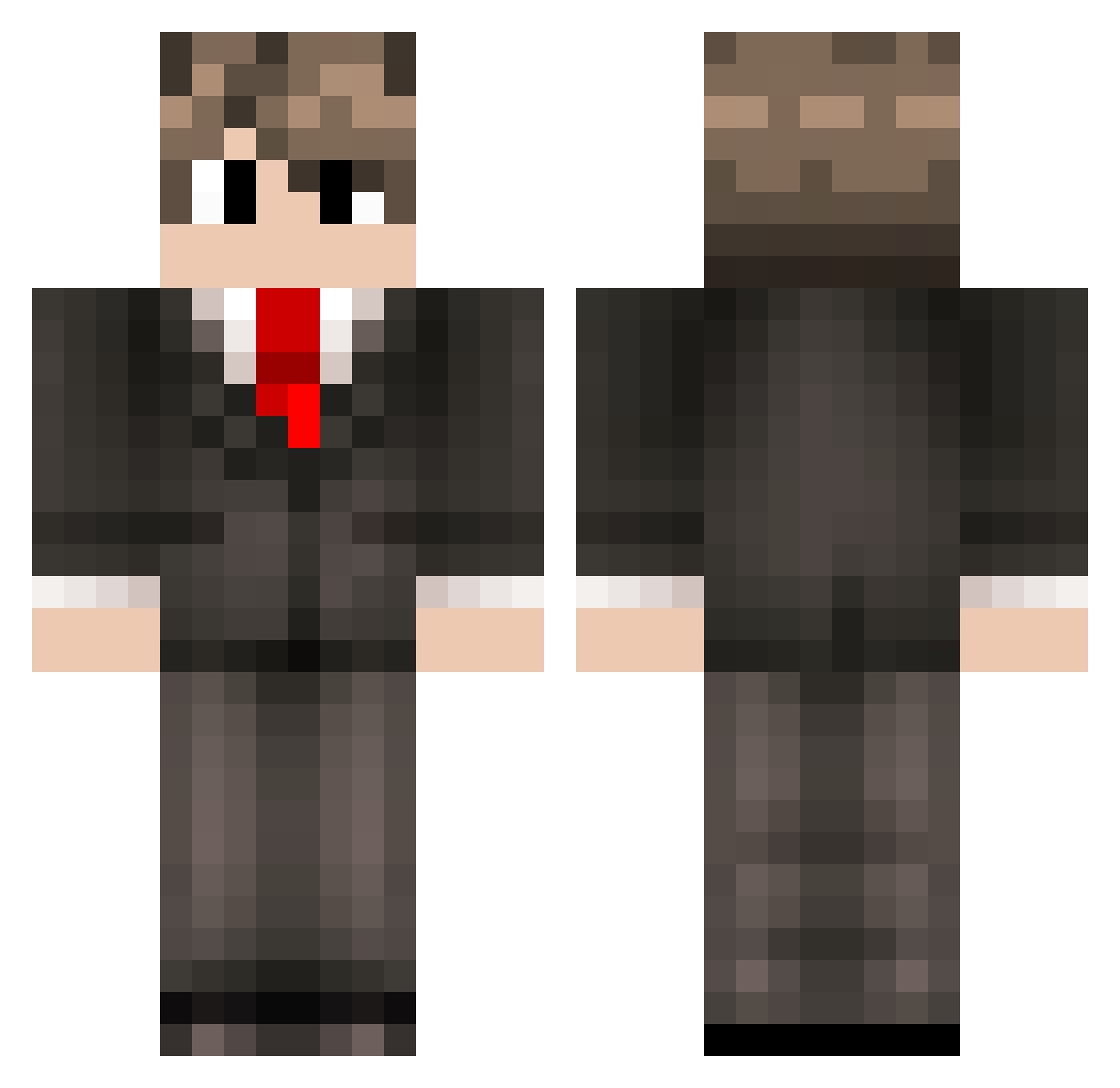 Rillewn Minecraft skin, front and back view