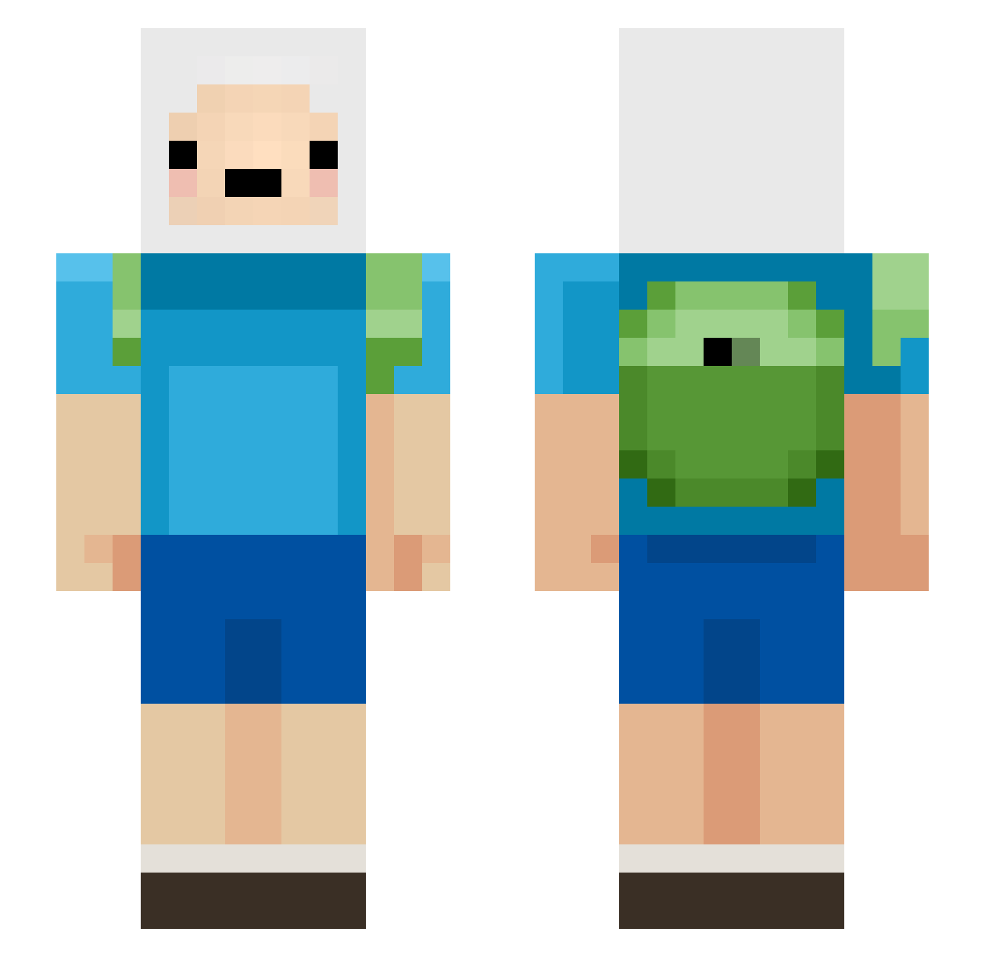 FinnT_ Minecraft skin, front and back view