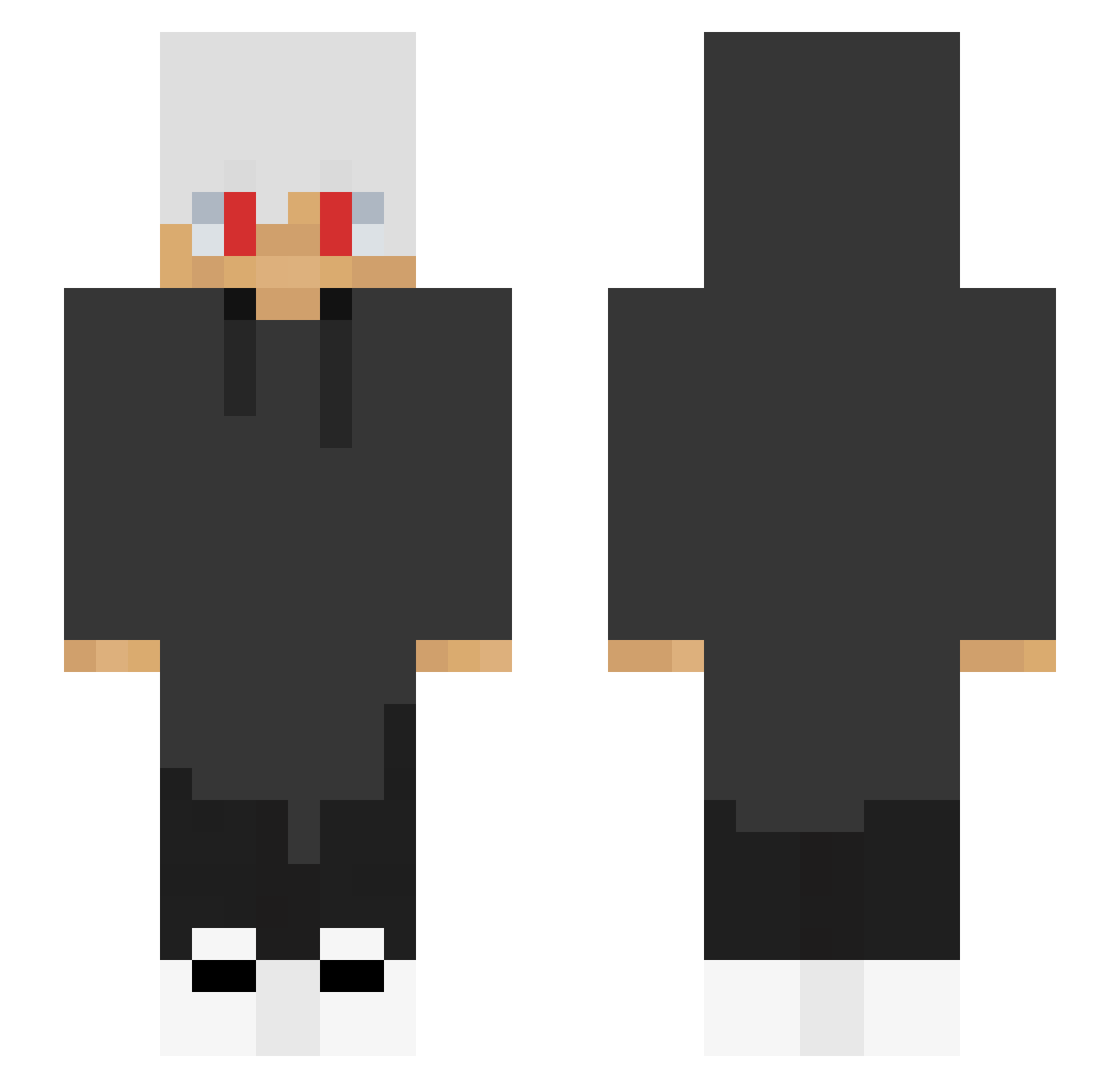Reinh1 Minecraft skin, front and back view