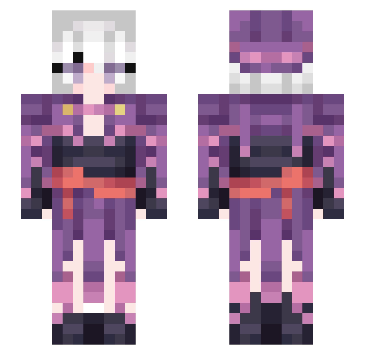 CyCyrus_ Minecraft skin, front and back view