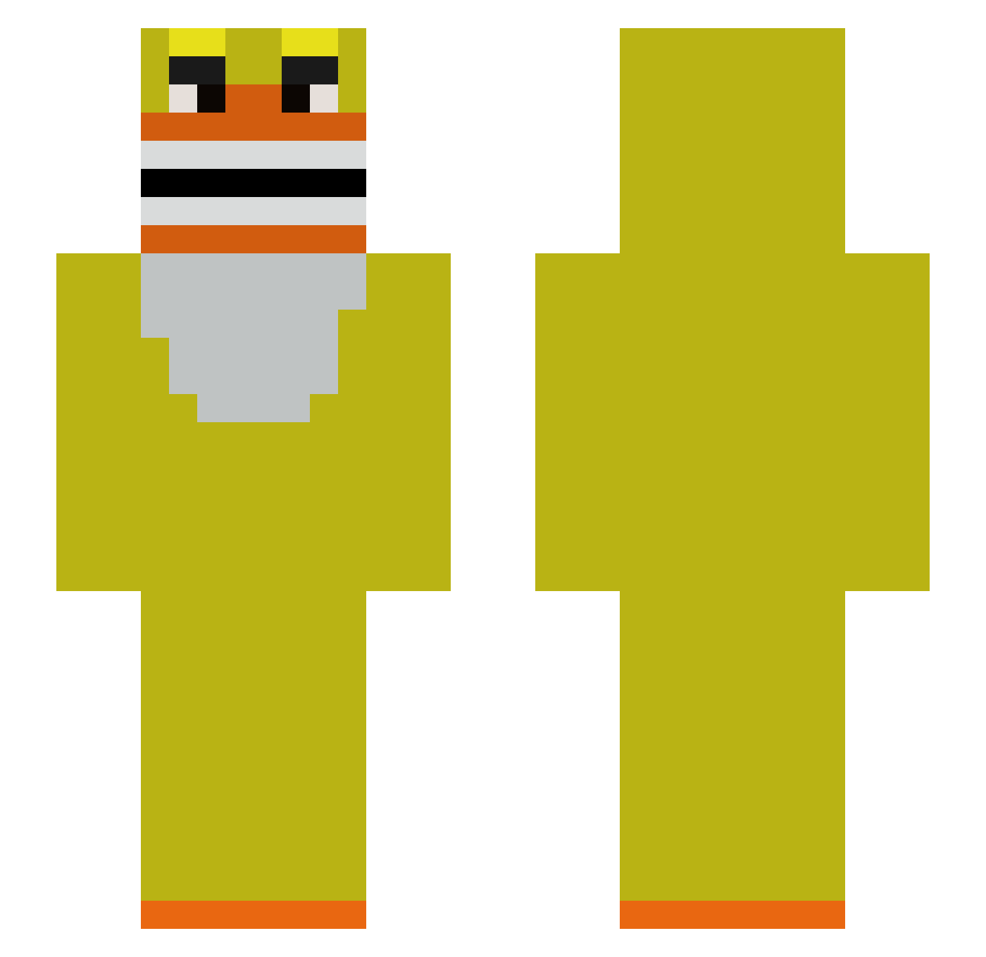 xigqiu Minecraft skin, front and back view