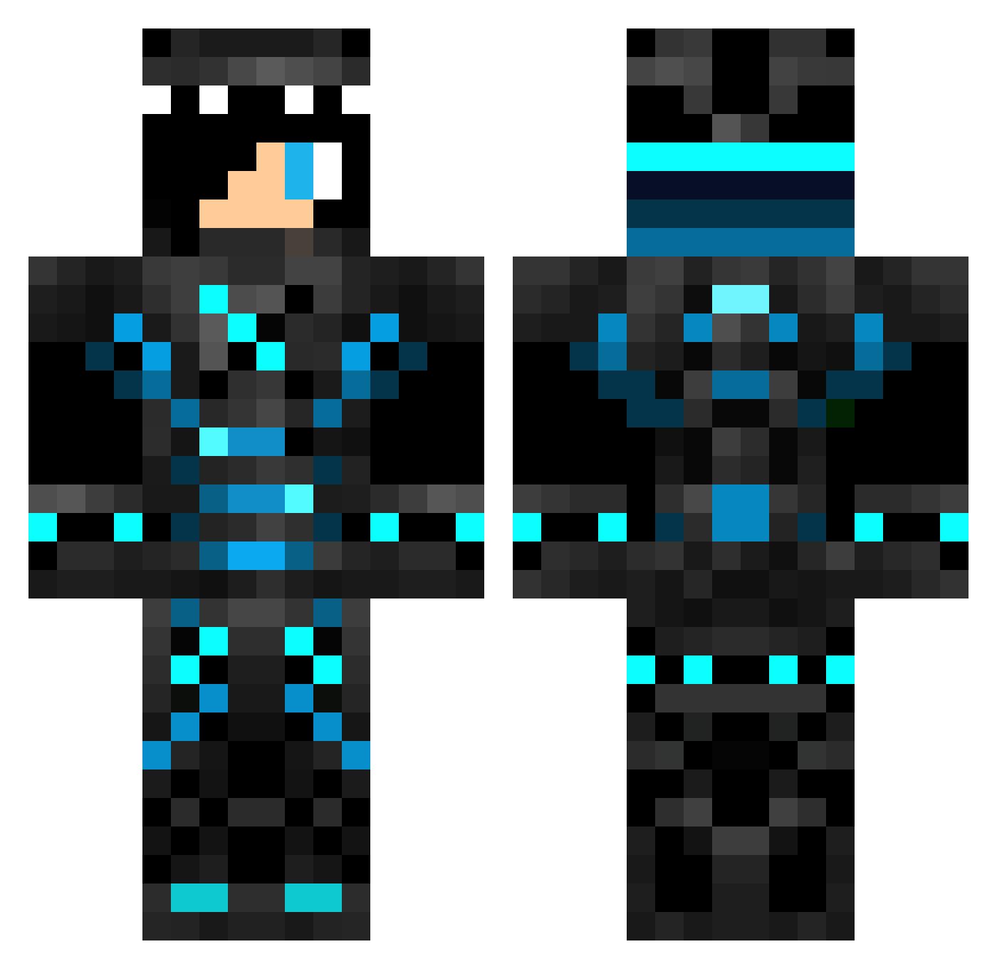 Marleik Minecraft skin, front and back view
