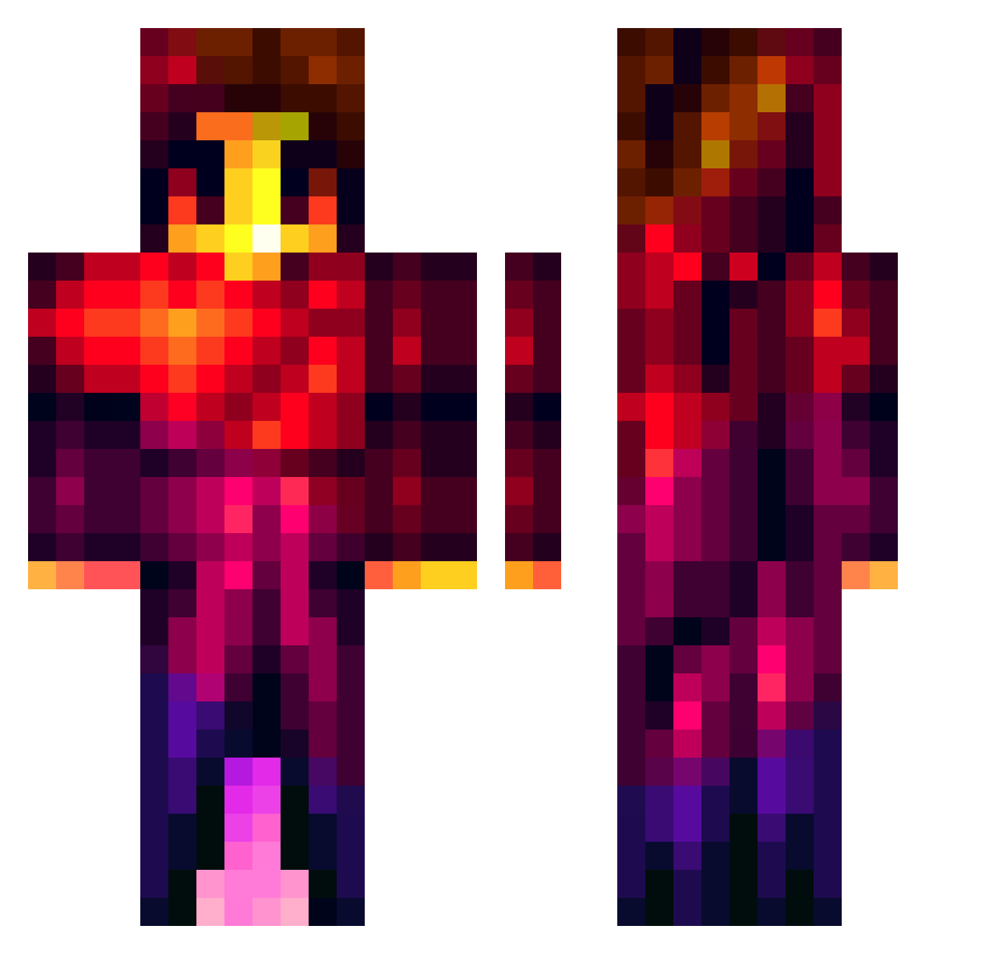 ReiGasp Minecraft skin, front and back view