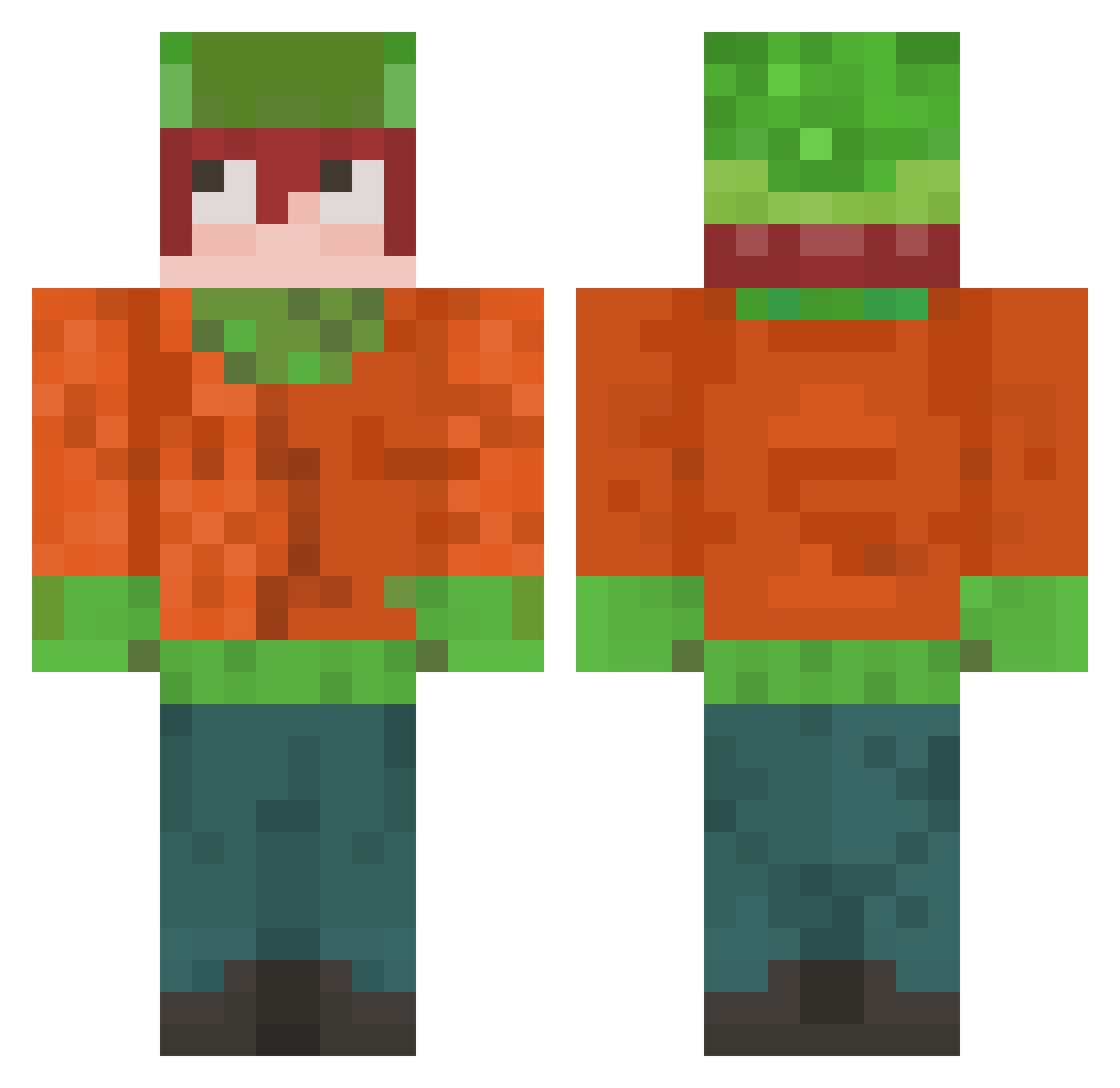 kymanyaowi Minecraft skin, front and back view